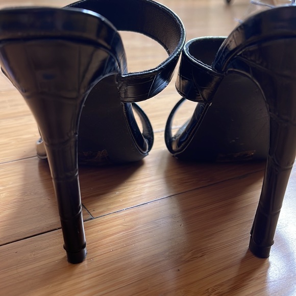Black heeled pointy toe sandals - Picture 2 of 4